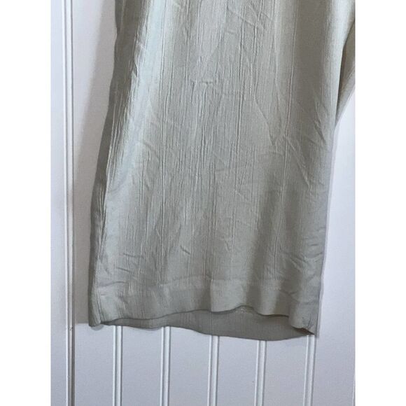 Ashley Stewart Pants Tan Wide Leg Crinkle Fabric Flat Front Elastic Back Size 22 - Picture 5 of 8